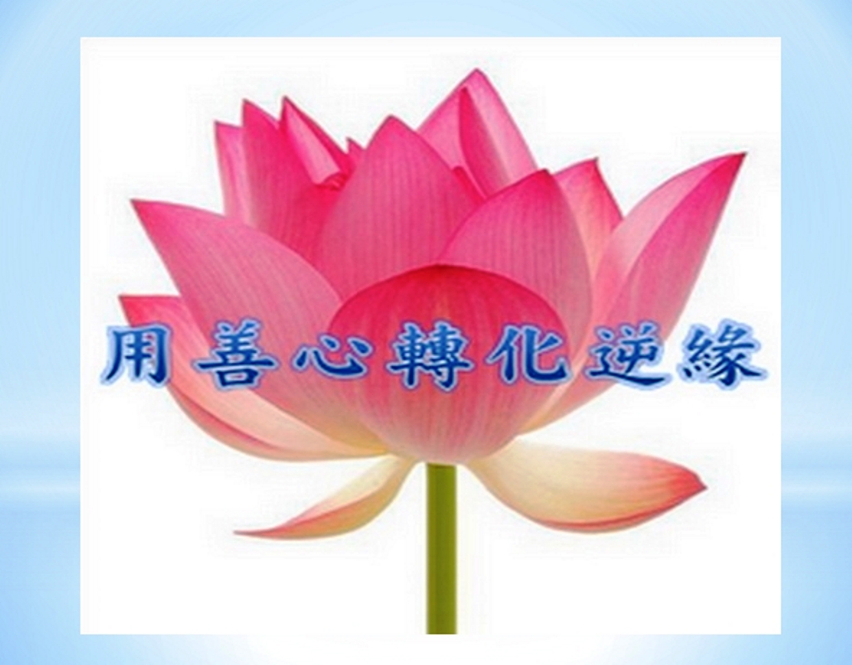 用善心轉化逆緣