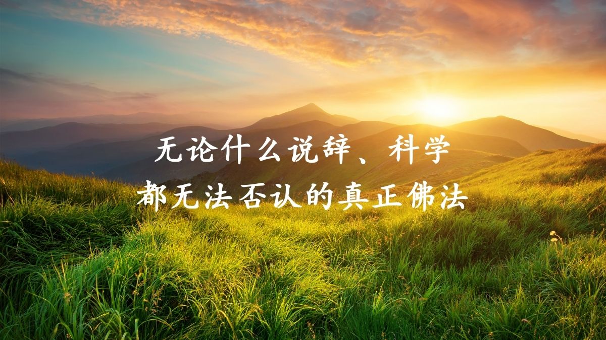 无论什么说辞、科学都无法否认的真正佛法