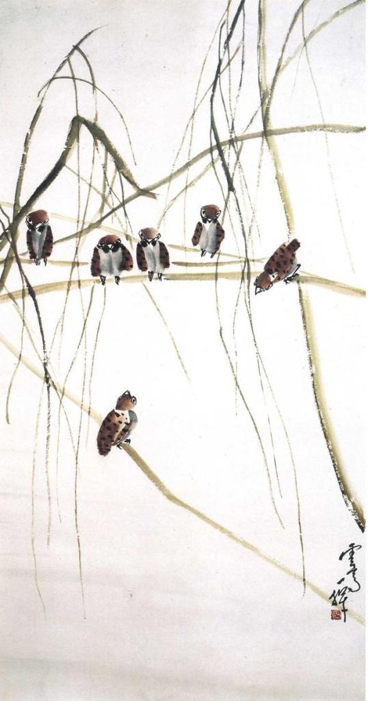 Twittering Sparrows in Early Spring 宿士鬧春